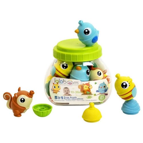 Игрушка развивающая Lalaboom Бусины животные 21 предмет в комплекте BL220