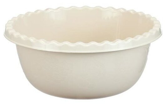 фото Миска круглая 3л. белый ротанг