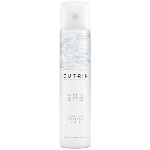 Cutrin Лак легкой фиксации без отдушки Vieno Sensitive Hairspray, 300 мл лак cutrin sensitive scalp vieno sensitive hairspray strong лак сильной фиксации без отдушки 100 мл