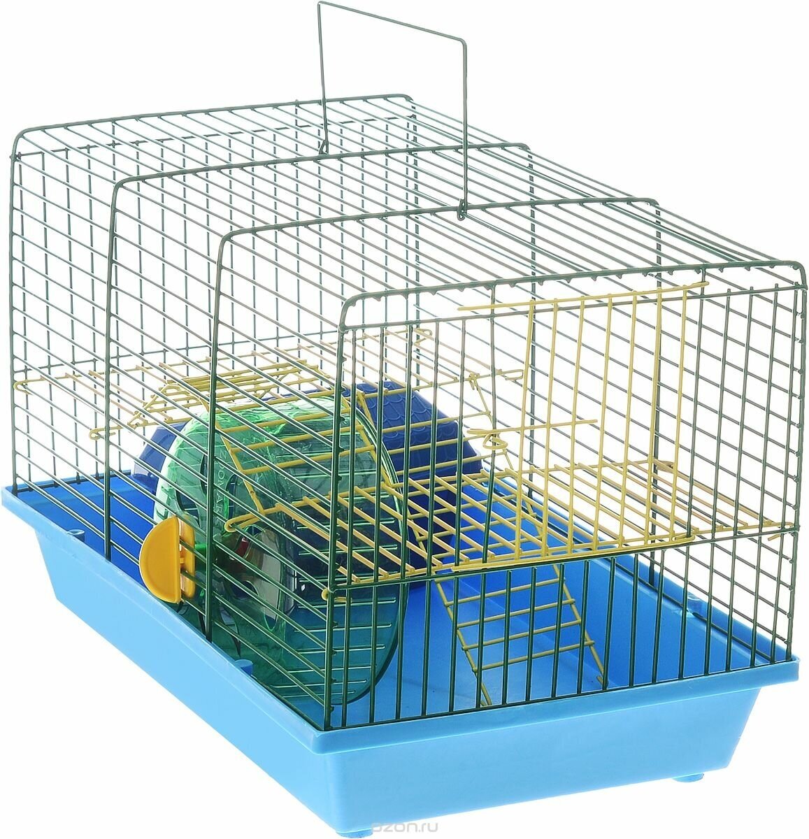 Клетка для грызунов хомяков джунгариков мышей 36х24х27 см, цвет микс - фотография № 2