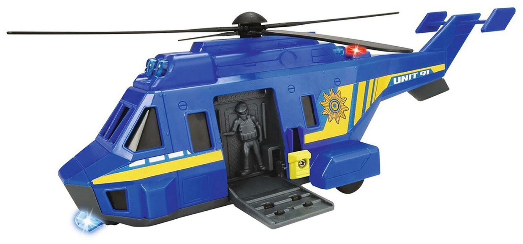 DICKIE Полицейский вертолет 1:24 световые и звуковые эффекты 26 см