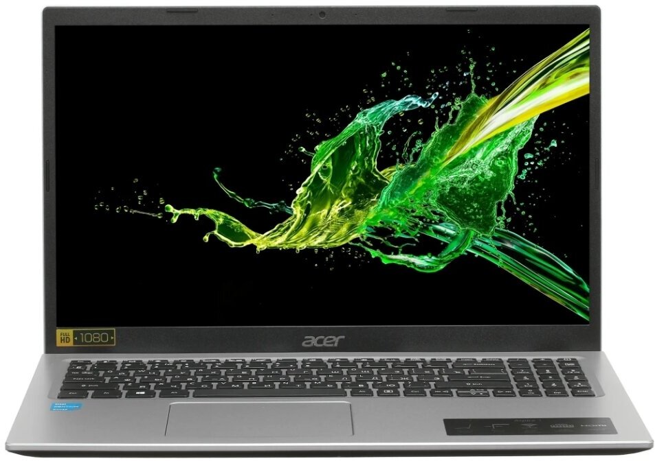 Ноутбук Acer Aspire 3 A315-35-P8KM 156" FHD/Pentium Silver N6000/4GB/256GB SSD/UHD Graphics/NoOS/RUSKB/серебристый (NX A6LER002)