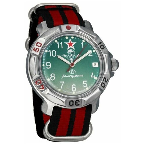 Наручные часы Восток Командирские, красный наручные часы восток командирские механические командирские 216289 black red красный