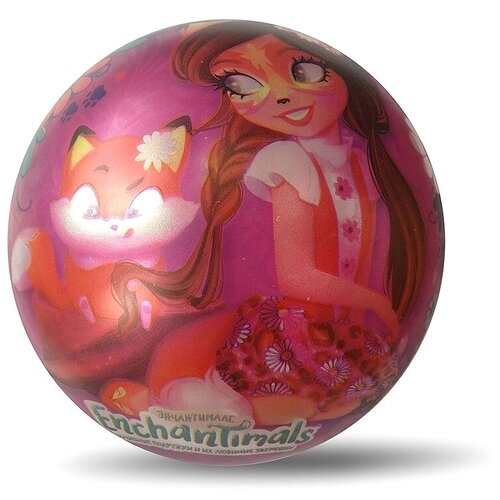 мяч играем вместе hairdorable 23 см зелeный Мяч Играем вместе Enchantimals, 23 см, розовый