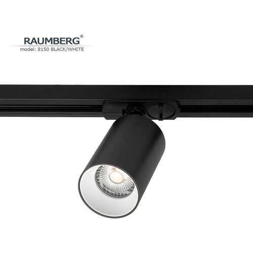 Светильник трековый RAUMBERG R 8150 bk/wh черный с белой вставкой под светодиодную лампу GU10