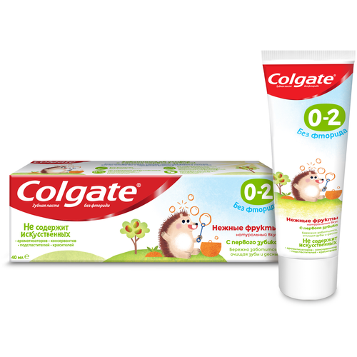 Детская зубная паста COLGATE , без фтора, 0-2 лет, 40 мл