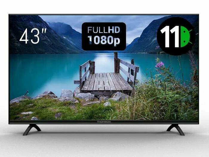 Телевизор LED 43" Thomson T43FSM6070 черный FULL HD SmartTV Android TV