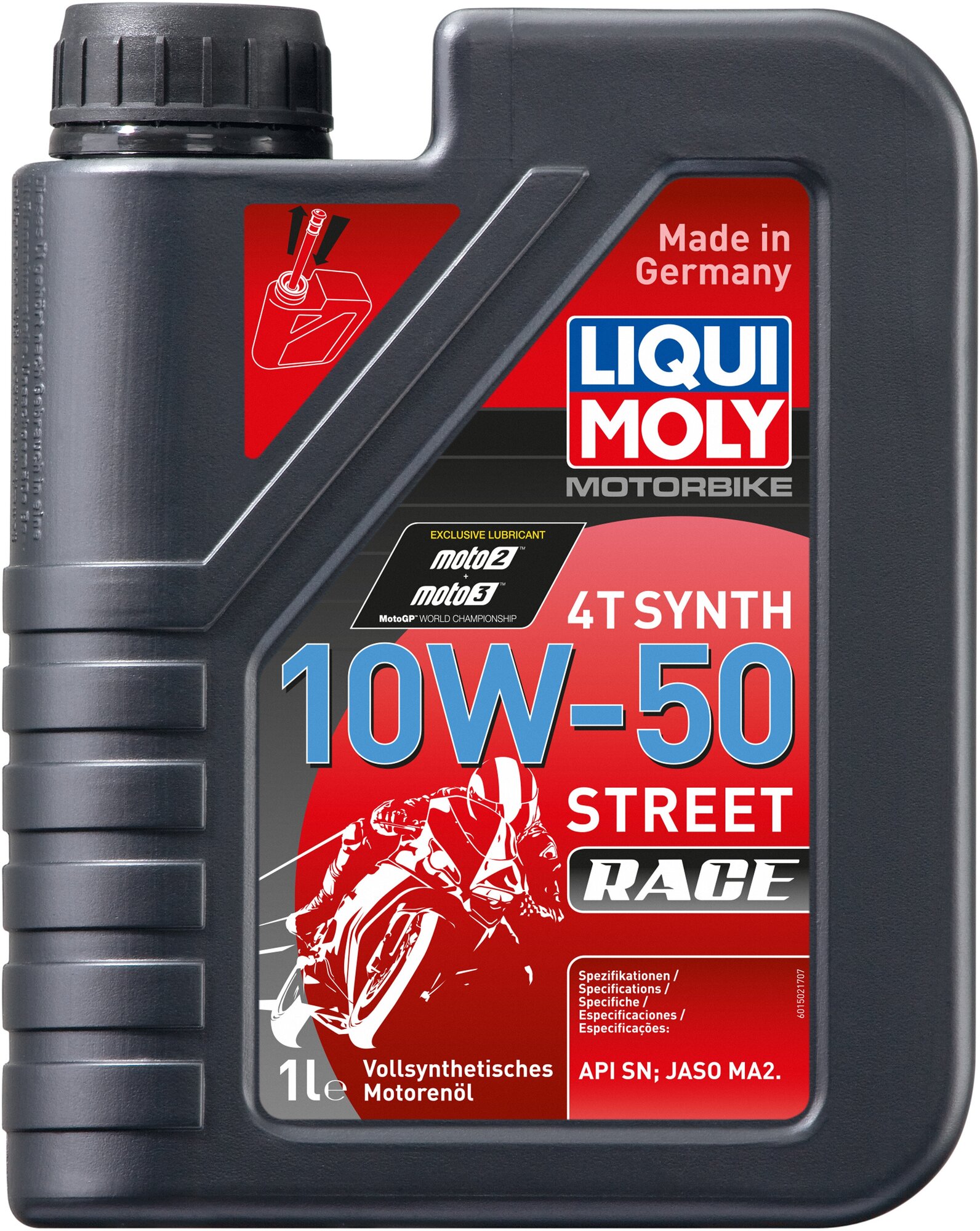 Синтетическое моторное масло LIQUI MOLY, Racing Synth 4T 10W50 (3982), 1л LM-10W50 4T-1L