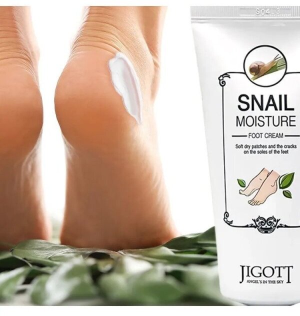 Увлажняющий крем для ног с улиточным муцином Jigott Snail Moisture Foot Cream - фото №19