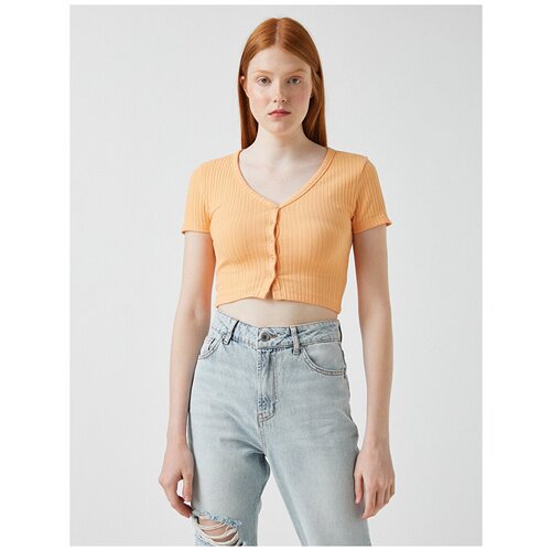 фото Блузка-топ koton teenage, 1yal18108ok, цвет: orange, размер: s