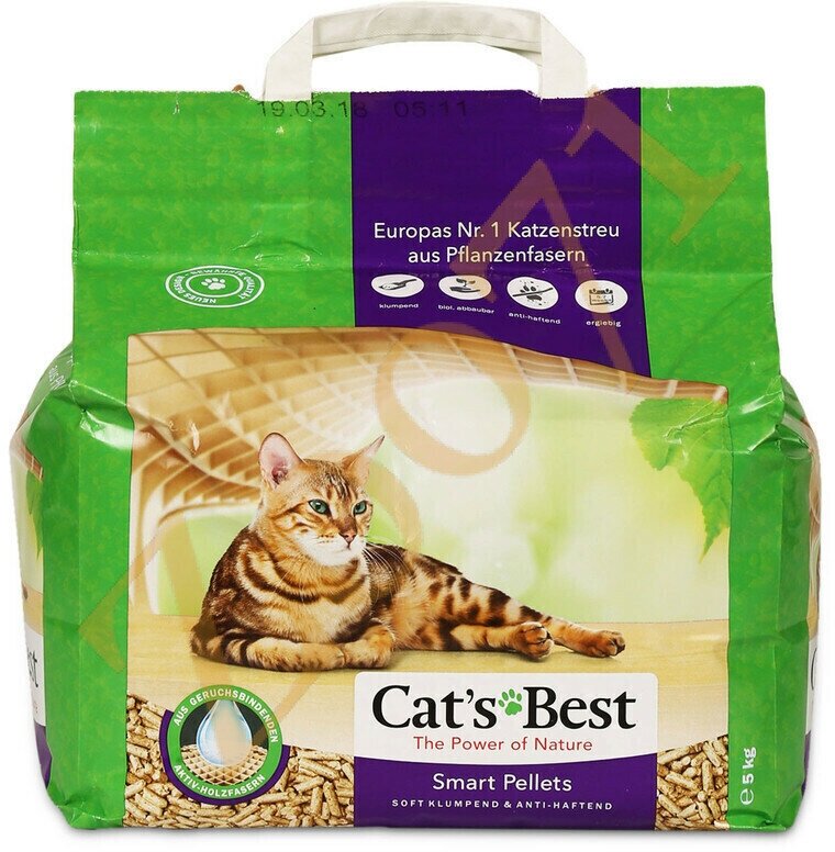 Наполнитель Cats Best Smart Pellets комкующийся древесный без запаха 10л/5кг