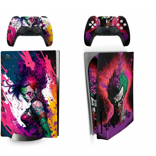 Набор наклеек Joker and Harley на игровую консоль Sony PlayStation 5 Disc Edition 1290₽