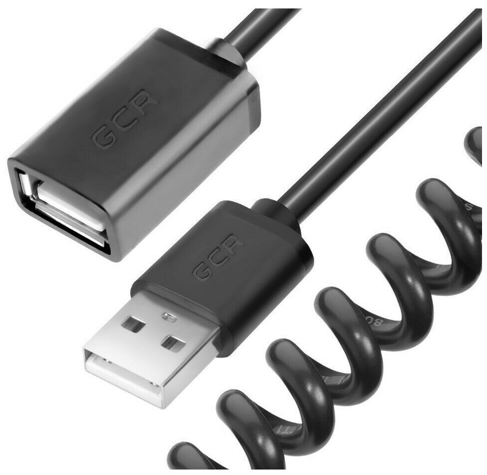 Кабель удлинительный USB A (M) - USB A (F), 2м, Greenconnect (GCR-UEC0M-BB2S-2.0m)