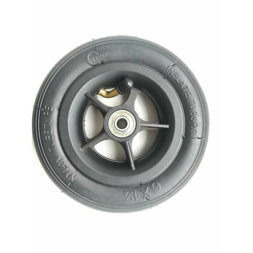 фото Колесо для самоката, скутера, коляски или внедорожных лыжероллеров 150 мм в сборе нет бренда