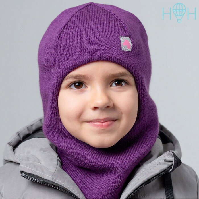 HOH LOON Шапка-шлем для девочки, цвет фиолетовый, размер 42-46