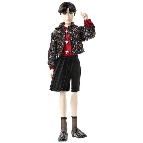 фигурка певец джей хоуп динамит j hope dynamite из группы бтс bts221 Кукла Mattel BTS Prestige J-Hope, 29 см, GKC99 черный/красный