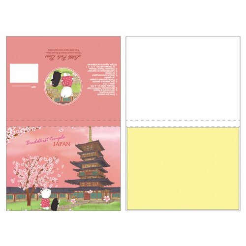 Printstick Блок для записей самоклеющийся Страны мира: Япония, буддистский храм желтый 50 листов