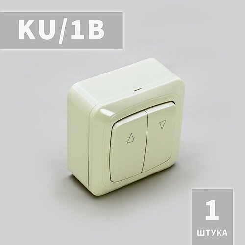 KU/1B выключатель клавишный наружный для рольставни, жалюзи, ворот alutech коробка для наружного монтажа ku b