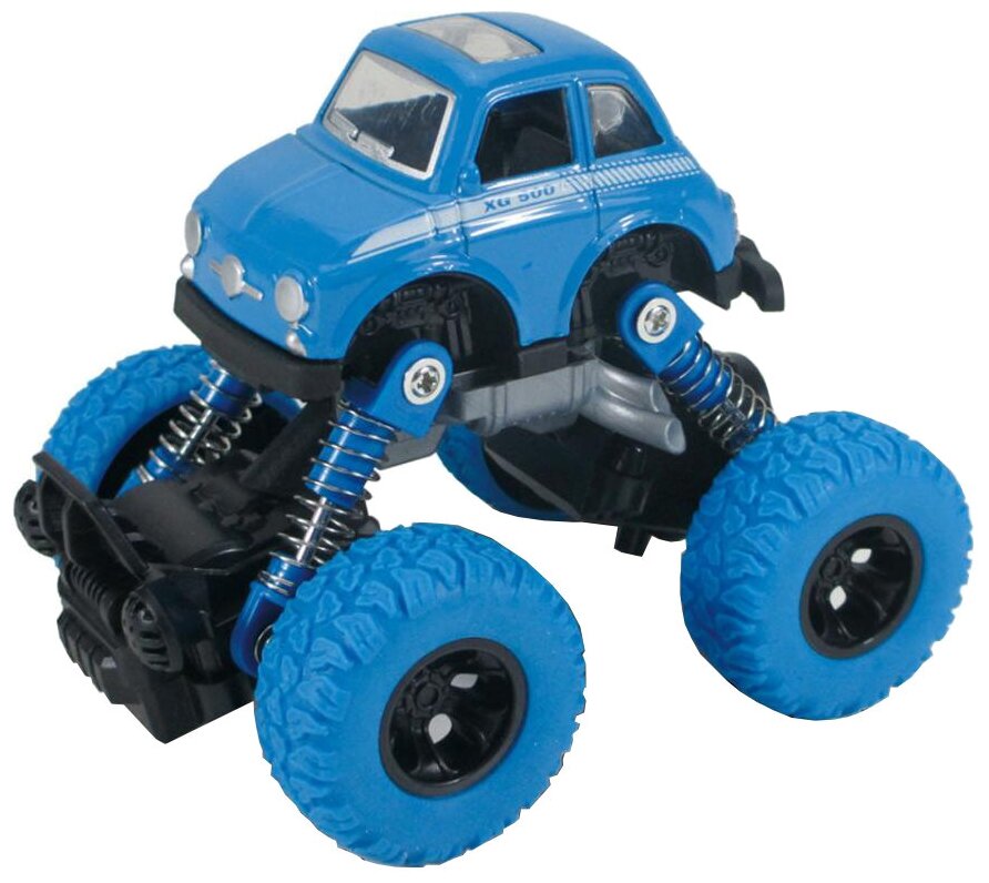 Funky toys Машинка die-cast, инерционный механизм, рессоры, синяя, 1:46 FТ61072