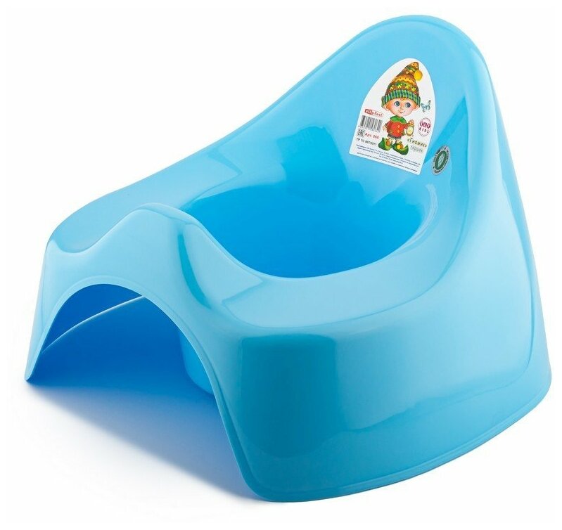 фото Горшок ElfPlast Гномик, голубой