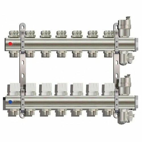 Коллекторная группа без расходомер 1х3/4 7-контур TIM KB007 (латунь)