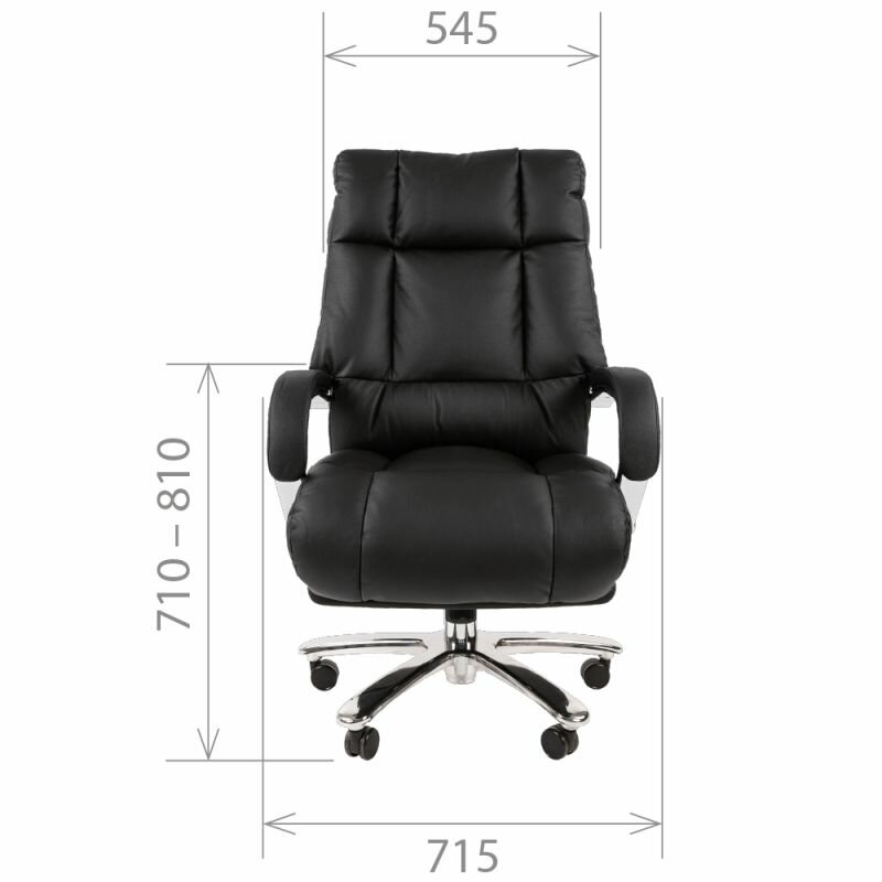 Кресло Chairman 405 кожа черный