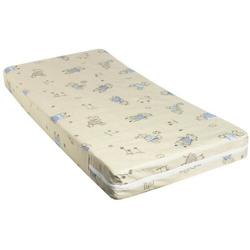 Матрас беспружинный Тигренок, цвет микс 60х120х9 ортофайбер/латекс кокос, поликоттон