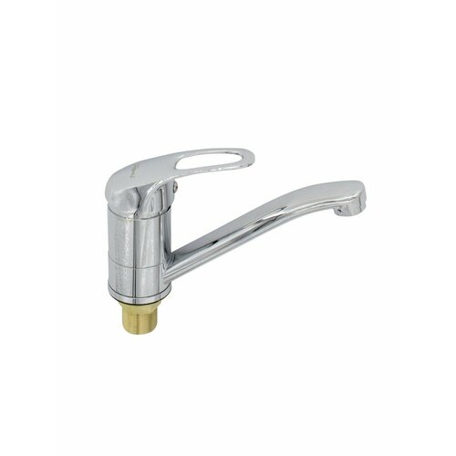 Смеситель для мойки латунный усиленный однорычажный гусак 15см 1360₽