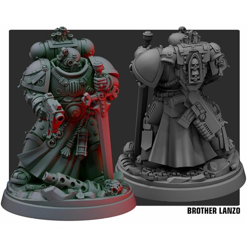 Капитан Чёрных Храмовников для настольной игры Warhammer 40к размер 40мм