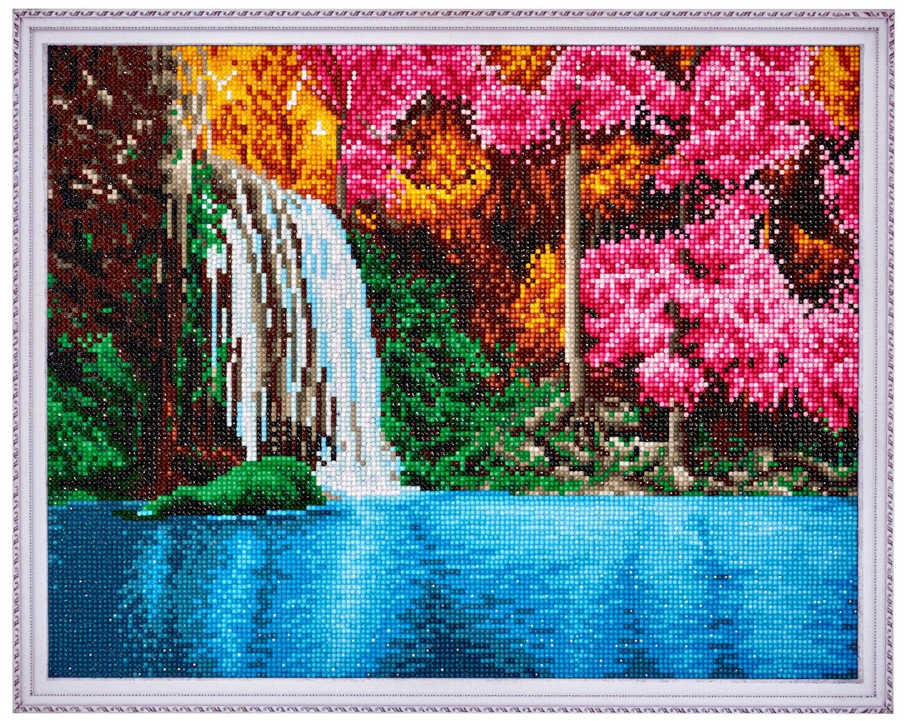 Алмазная вышивка lg207 «Водопад на озере» Цветной - фото №6