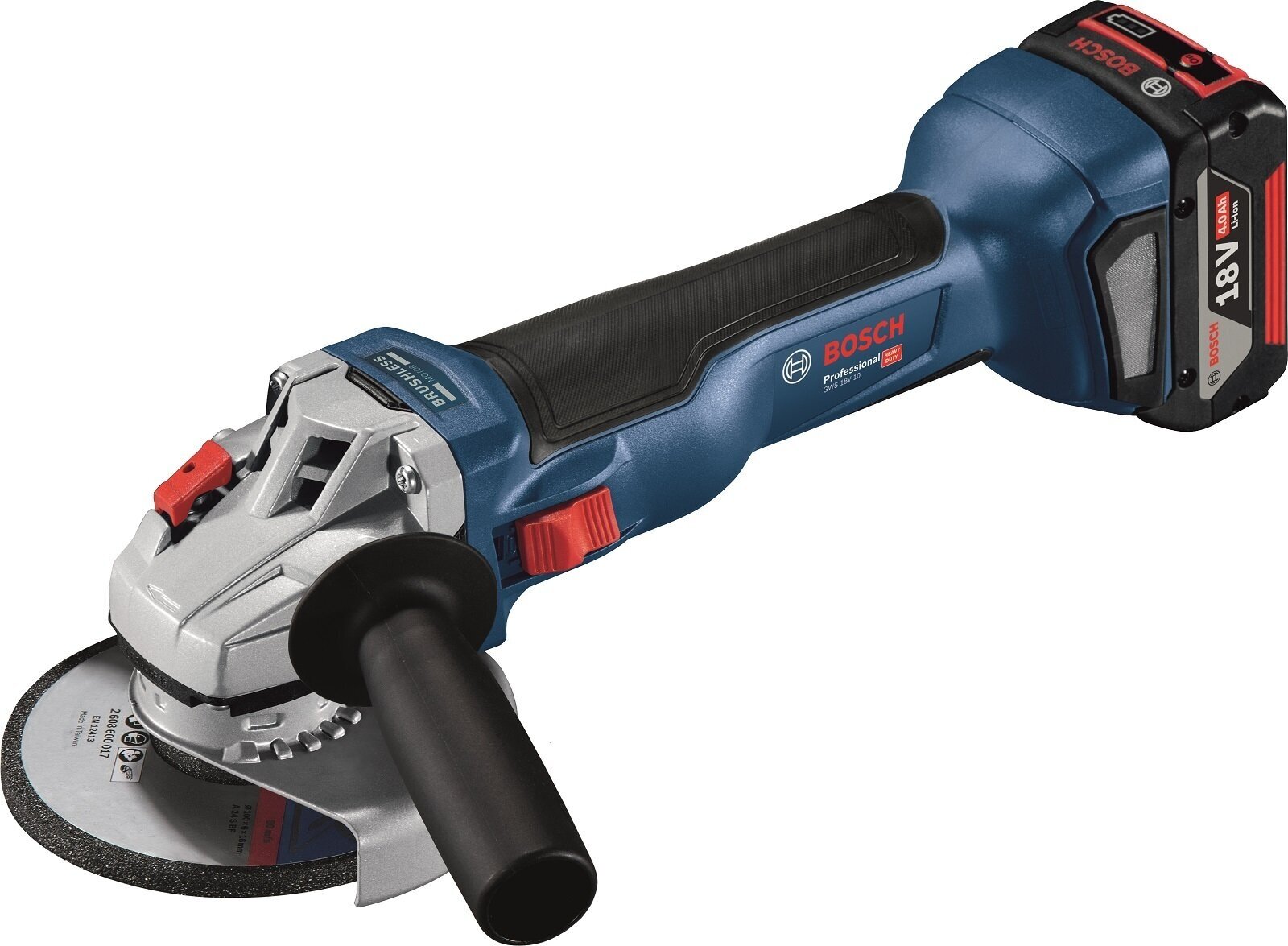 Аккумуляторная УШМ BOSCH GWS 18V-10 5.0Ач х2 L-BOXX 125 мм