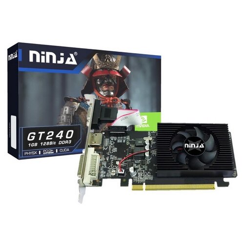 Видеокарта Sinotex Ninja GeForce GT240 1GB (NH24NP013F) ahr735025f radeon r7 350 512sp 2g gddr5 128bit dvi hdmi crt rtl 20