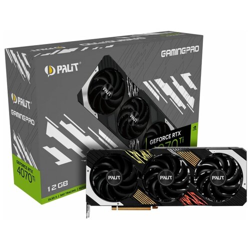 Видеокарта Palit RTX4070Ti GAMINGPRO 12GB GDDR6X 192bit 3-DP HDMI RTL 9495100₽