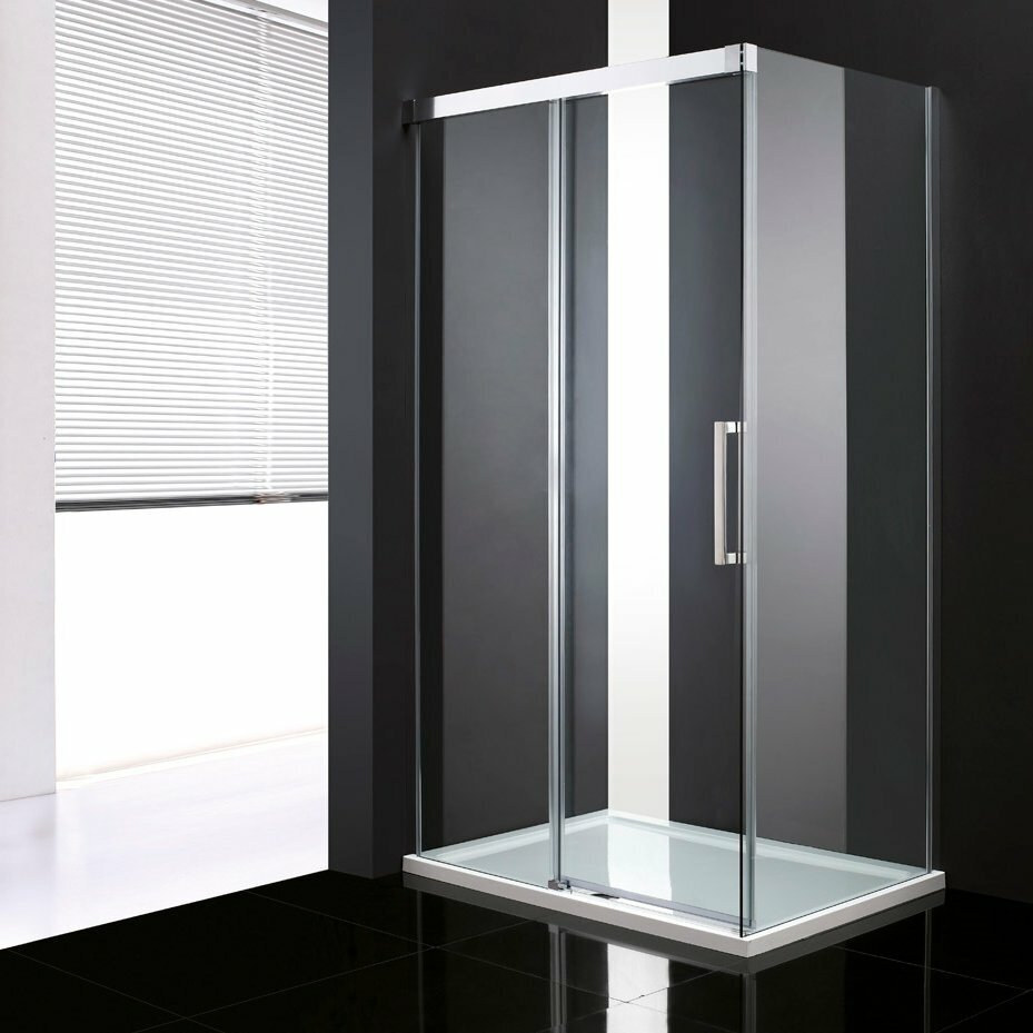 Душевой уголок, CEZARES Premier Soft AH 1 IV, прозрачное стекло, низкий поддон, 100х100 см, хром/стекло прозрачное