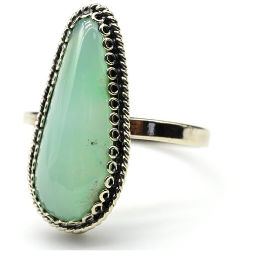 Кольцо Радуга Камня, хризопраз, размер 19, зеленый кольцо радуга камня хризопраз размер 17 5 зеленый
