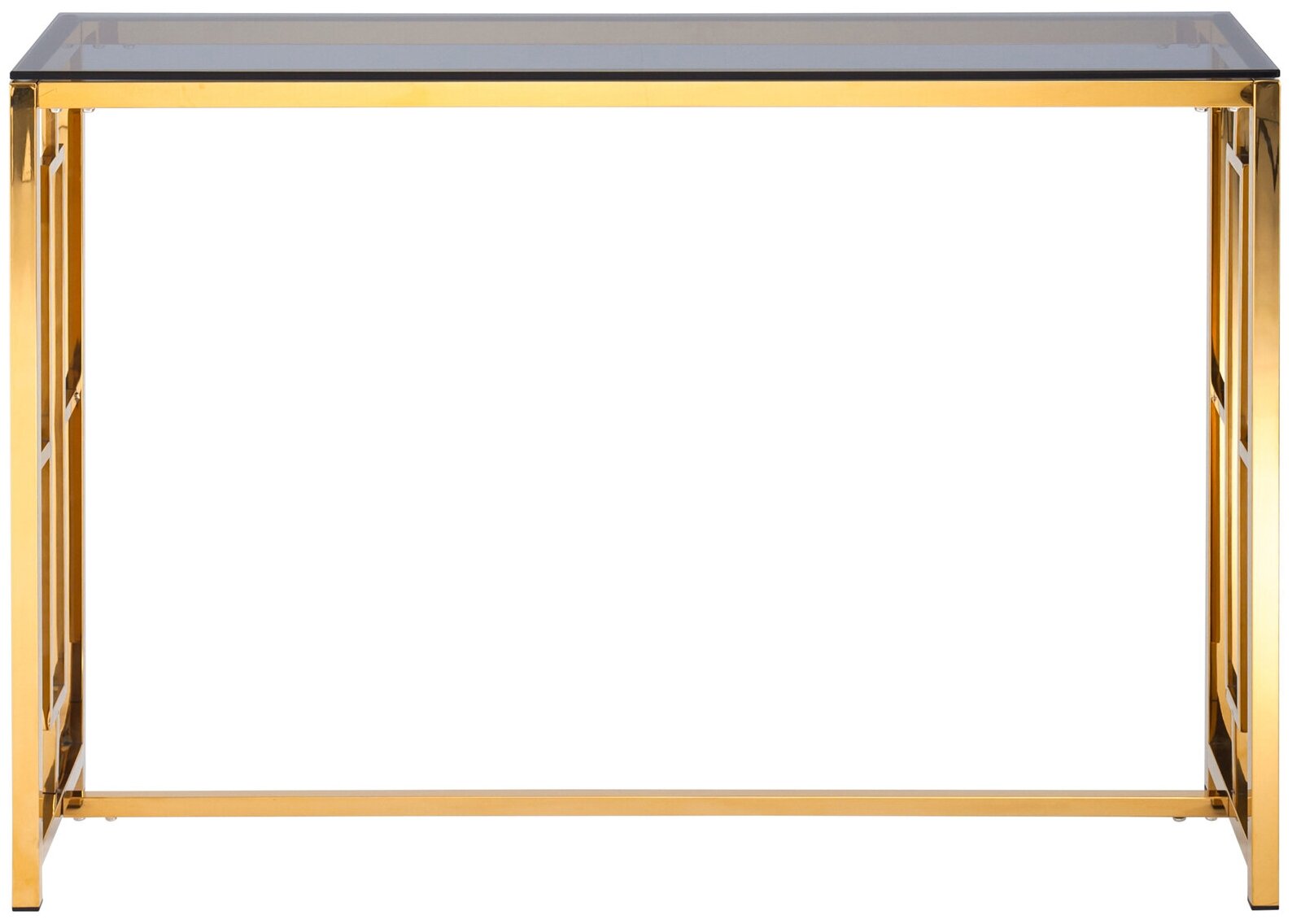 Консоль бруклин 115*30, стекло smoke, сталь золото - фотография № 2