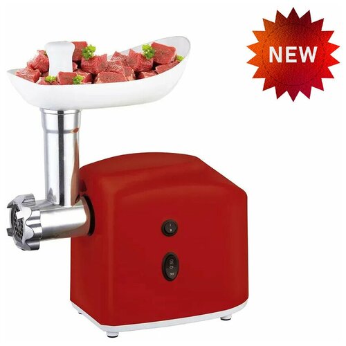 Мясорубка , мясорубка электрическая для фарша, красная,1600Вт, функция реверс,3 диска нарезки, насадки для кеббе, колбас, сосисок, домашняя мясорубка
