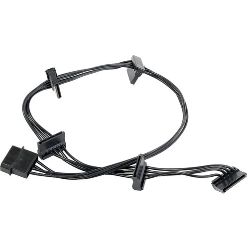 Переходник питания SATA | Molex (M) -> 5 x SATA (F) | ORIENT C586 переходник адаптер vcom sata 7 15pin sata 7pin molex 4pin vhc7702 0 45 м 1 шт красный