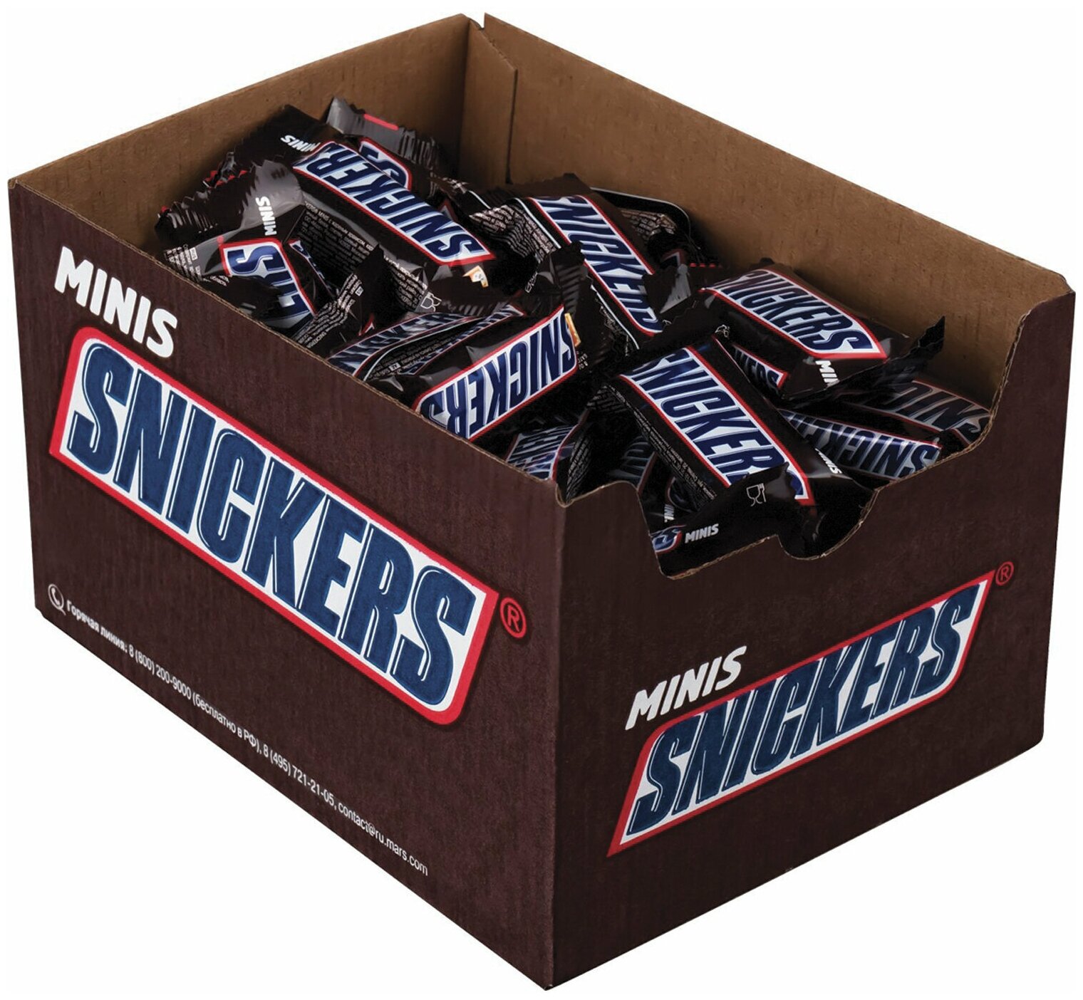 Батончики мини SNICKERS "Minis" шоколадные 1 кг, 57236