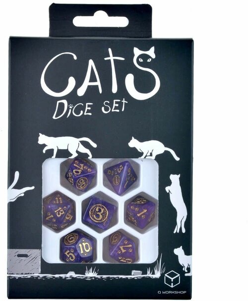 Набор кубиков для настольных ролевых игр Q-Workshop CATS Dice Set: Purrito