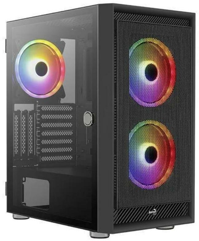 Корпус ATX AEROCOOL Graphite-G-BK-v2, Midi-Tower, без БП, черный [accm-pb24033.11] - фото №5