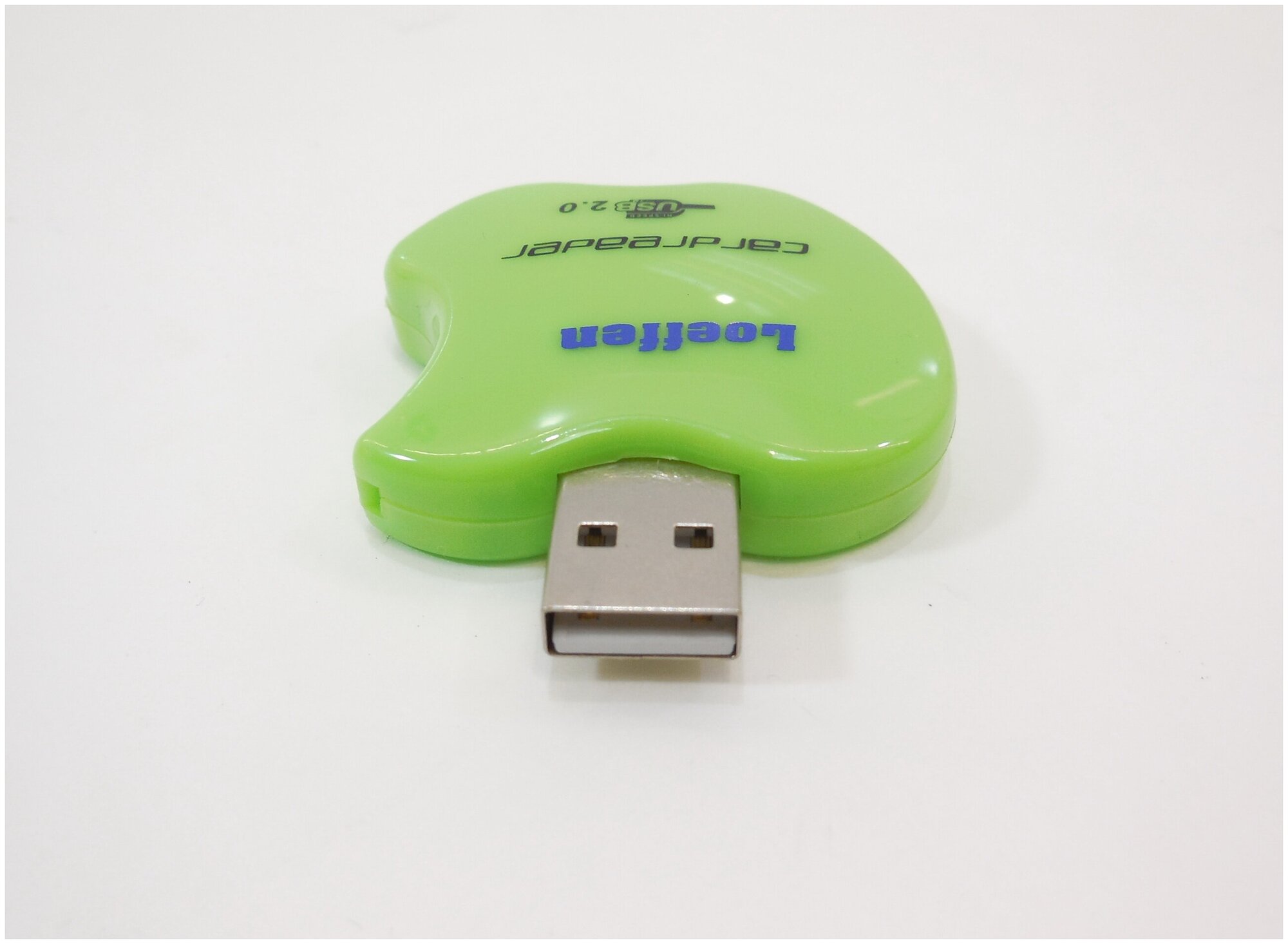 USB Картридер SD to USB Loeffen Lf-CP-759 для SD / SDHC карт цвет зеленый форма Apple