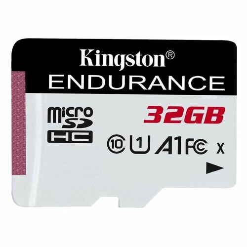 Карта памяти microSDHC UHS-I U1 Kingston High Endurance 32 ГБ, 95 МБ/с, Class 10, SDCE/32GB, 1 шт, без адаптера