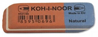 Упаковка ластиков KOH-I-NOOR 6521 6516, 35х24х8мм , каучук, прямоугольный, ассорти [6521040021kdru] 40 шт./кор. - фото №10