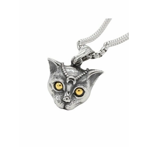 фото Подвеска кот из нержавеющей стали цветной кит