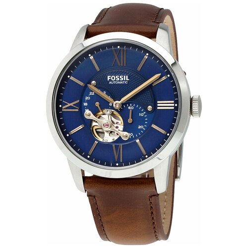 Наручные часы FOSSIL Townsman ME3110, синий, коричневый наручные часы fossil townsman синий черный