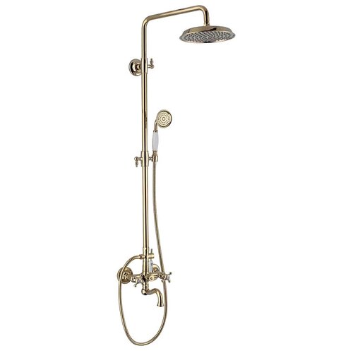 Душевая система с тропическим душем Adiante AD-77021 GO в золоте