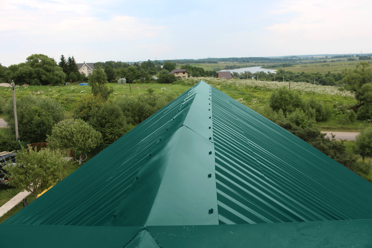 Конек плоский металлический на крышу 1,25 м (190х190 мм) планка конька плоского зеленый (RAL 6005) 5 штук - фотография № 7