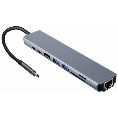 Концентратор USB PERFEO Type-C dock station 8 in 1 PF-Type-C-14 340000₽