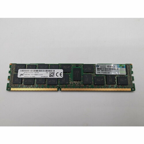 Модули памяти mt36jsf2g72pz-1g9e1hf 715274-001 HP Micron DDR3 16 ГБ для сервера ОЕМ 525000₽